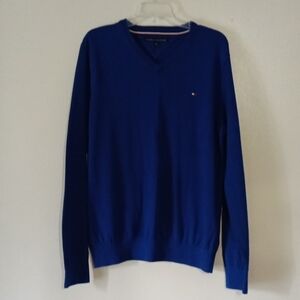 Tommy Hilfiger Blue  V-neck Men sweater size L